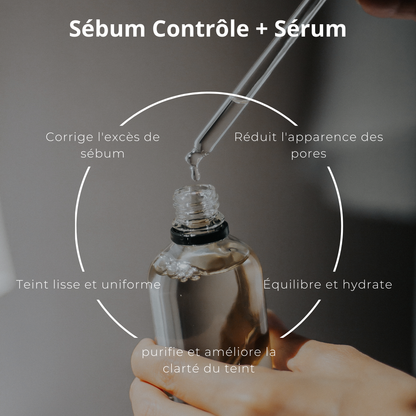 Sébum Contrôle + Sérum : votre solution parfaite contre les visages huileux et l'excès de sébum